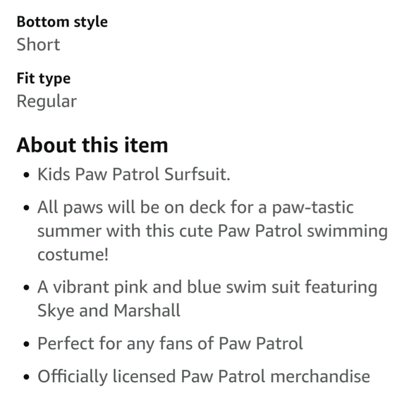 EUC Paw Patrol Surfsuit. 2T - Picture 4 of 5